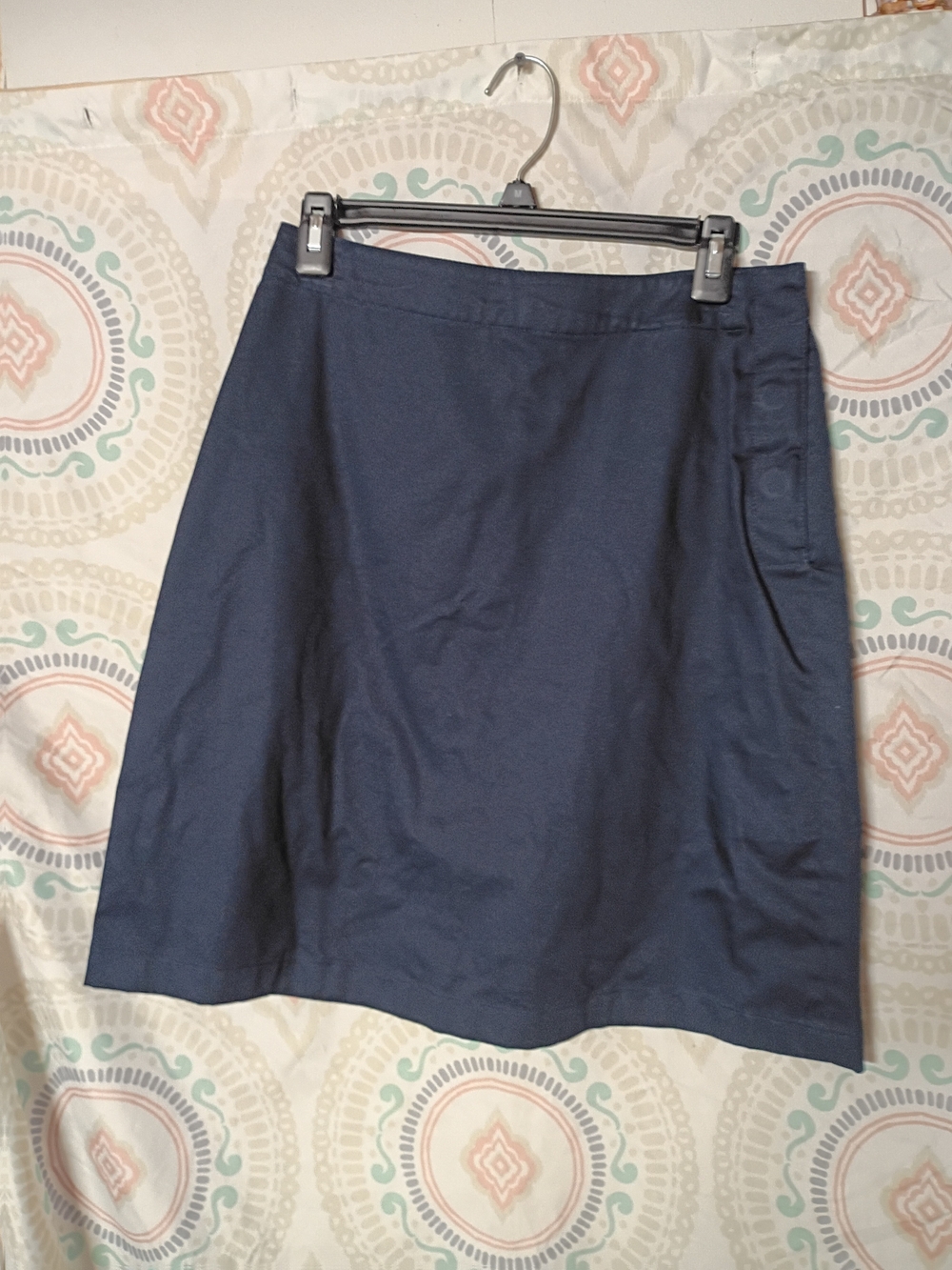 Lands' End Navy A-Line Cotton Skorts